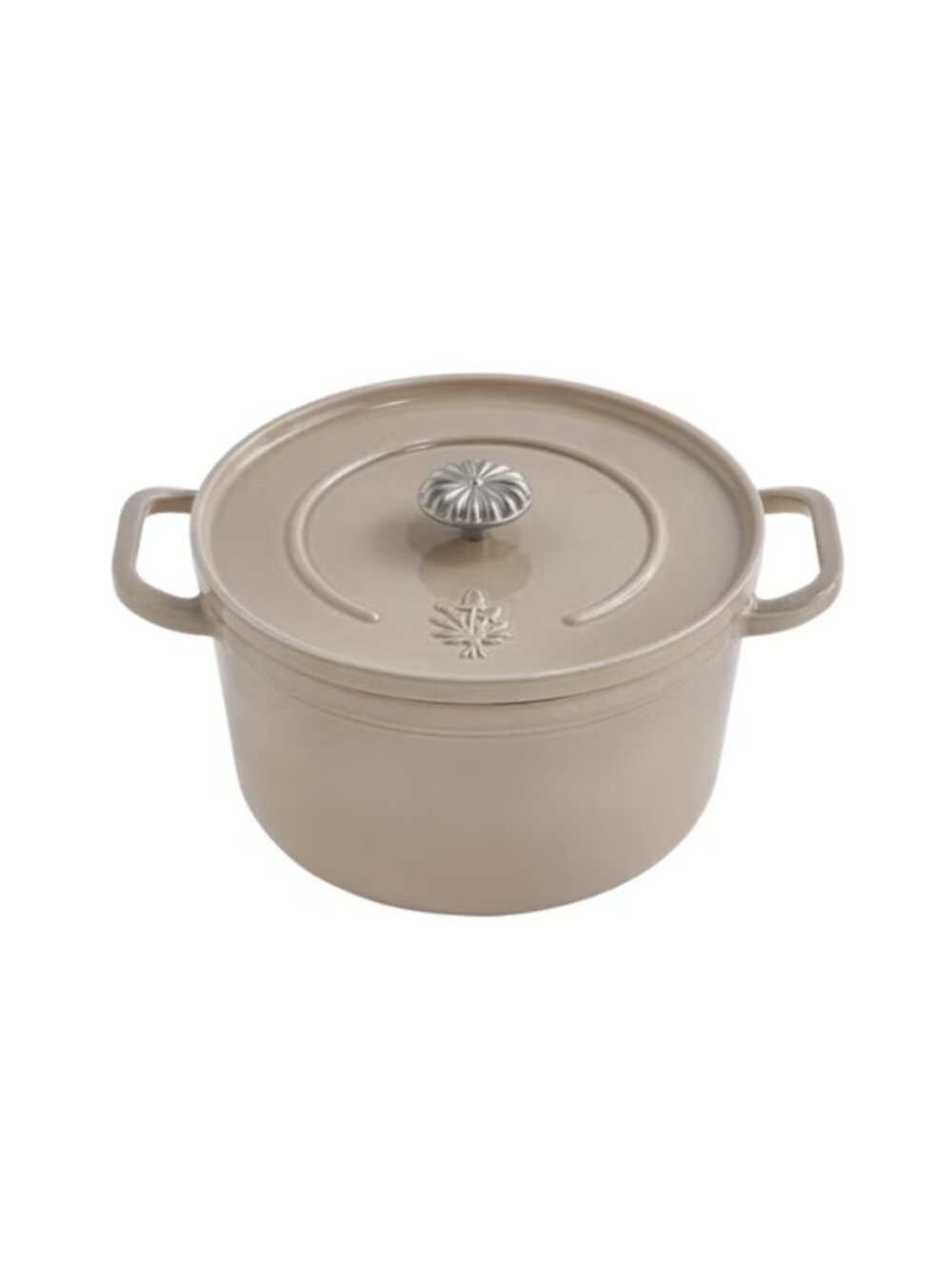 The Pioneer Woman Home Taupe Lid Agatha Enameled Cast Iron 5-Quart Dutch Oven